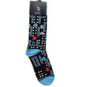 Yo Sox Socks Crew Men Women Video Man Game Ghost Chomp Maze Blink Pink Ink Pac